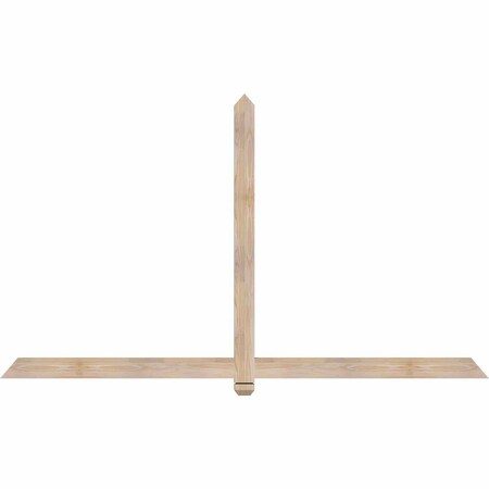Ekena Millwork Eugene Smooth Timber Gable Bracket, Douglas Fir, 84"W x 49"H x 1 1/2"D x 3 1/2"F, 14/12 Pitch GBW084X49X0204EUG00SDF